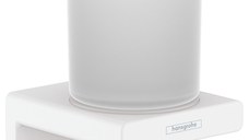 Pahar cu suport Hansgrohe AddStoris  alb mat