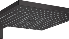 Palarie de dus Hansgrohe Raindance E 300 1jet EcoSmart cu brat de dus de perete 39cm  negru mat