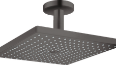 Palarie de dus Hansgrohe Raindance E 300 1jet EcoSmart cu brat de dus de tavan 10cm  negru periat