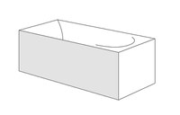 Panou frontal Radaway pentru cazi rectangulare 160cm  h56cm - 1