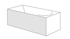 Panou frontal Radaway pentru cazi rectangulare 160cm  h56cm