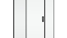 Perete lateral fix Ronal (SanSwiss) Cadura CAST 80cm  sticla AquaPerle 6mm  profil negru mat