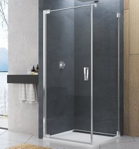 Perete lateral fix Ronal (SanSwiss) Cadura CAT1 90cm  sticla AquaPerle 6mm  profil slefuit lucios - 1