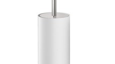 Perie wc cu suport Decor Walther Stone SBG  h 52cm  alb-inox mat