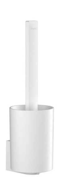 Perie wc Hansgrohe Wallstoris cu fixare pe perete  alb mat - 1