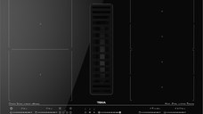 Plita cu inductie incorporabila cu hota integrata Teka AFF 87601 MST BK  80cm  4 zone  max 301mc/h  Fresh AIR  design Cristal;