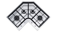 Plita gaz incorporabila Franke Angolo - Neptune FHNE COR 4 3G TC XS C  4 arzatoare  83x83x50cm  gratare fonta  Inox Satinat