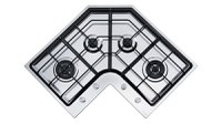 Plita gaz incorporabila Franke Angolo - Neptune FHNE COR 4 3G TC XS C  4 arzatoare  83x83x50cm  gratare fonta  Inox Satinat - 1