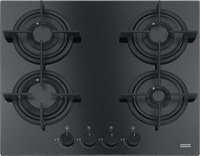 Plita gaz incorporabila Franke Crystal Black FHCR 604 4G HE BK C cu 4 arzatoare  590x510mm  gratare fonta - 1