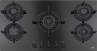 Plita gaz incorporabila Franke Crystal Black FHCR 905 4G TC HE BK C cu 5 arzatoare  880x510mm  gratare fonta - 1