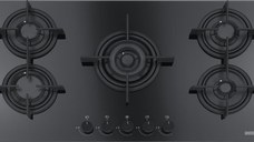Plita gaz incorporabila Franke Crystal Black FHCR 905 4G TC HE BK C cu 5 arzatoare  880x510mm  gratare fonta