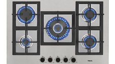 Plita gaz incorporabila Teka EFX 70.1 5G AI AL DR CI cu 5 arzatoare  75 cm  butoane frontale metalice  gratare fonta  inox