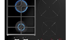 Plita mixta incorporabila Teka JZC 64322 cu 2 arzatoare gaz si 2 zone inductie  60 cm  fara rama  negru
