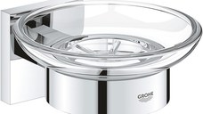 Savoniera Grohe Start Cube cu suport de perete  crom