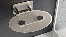 Scaun pliabil pentru dus Ravak Ovo P II Clear  max 150kg  transparent