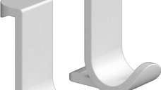 Set 2 agatatori Hansgrohe WallStoris cu fixare pe bara suport  alb mat