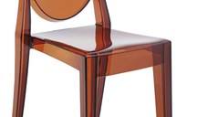 Set 2 scaune Kartell Victoria Ghost design Philippe Starck  maro transparent