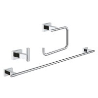 Set 3 accesorii baie Grohe Essentials Cube Guest 3-in-1 crom - 1