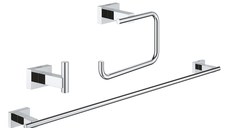 Set 3 accesorii baie Grohe Essentials Cube Guest 3-in-1 crom