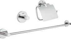Set 3 accesorii baie Grohe Essentials Guest 3-in-1 crom