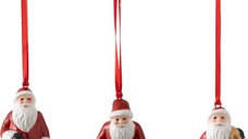Set 3 decoratiuni brad Villeroy & Boch Nostalgic Ornaments Santa Claus 8cm
