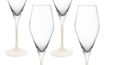 Set 4 pahare sampanie Villeroy & Boch Manufacture Rock Blanc Flute  260 ml