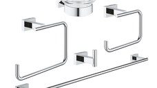 Set 5 accesorii baie Grohe Essentials Cube Master 5-in-1  crom
