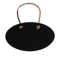 Set 6 table de scris Securit Bottle Neck Hanger 5x8 3x0 2cm  curea de piele  marker creta inclus  negru - 1