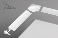Set conectori profile mascare Ravak 11mm  alb - 1