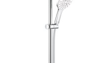 Set de dus Grohe Rainshower SmartActive 130 cu para 3 jeturi  furtun 1.75cm si bara de dus 60cm  moon white