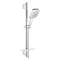 Set de dus Grohe Rainshower SmartActive 130 Cube cu bara 60cm  furtun 175cm  polita si para de dus cu 3 jeturi  crom - 1
