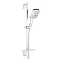 Set de dus Grohe Rainshower SmartActive 130 Cube cu para de dus 3 jeturi  furtun 175cm si bara 60cm  savoniera  crom - 1