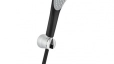 Set de dus Kludi Fizz cu agatatoare  furtun 125cm si para de dus cu 1 functie  negru mat-crom