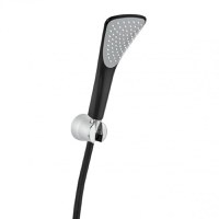 Set de dus Kludi Fizz cu agatatoare  furtun 125cm si para de dus cu 1 functie  negru mat-crom - 1