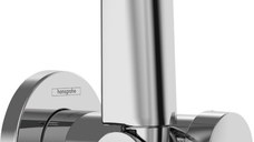 Set dus igiena intima Hansgrohe Bidette S EcoSmart+ 1 jet  furtun si robinet cu agatatoare  necesita corp incastrat  crom