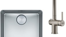 Set Franke chiuveta inox Mythos MYX 210-45+ baterie Active Twist