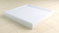 Set masca frontala si laterala pentru cadite de dus Ronal (SanSwiss) PWIL 80x100cm  h9.5cm  alb