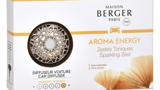 Set odorizant masina Berger Aroma Energy Zestes toniques + rezerva ceramica