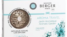 Set odorizant masina Berger Aroma Travel - Jardin Aromatique + rezerva ceramica
