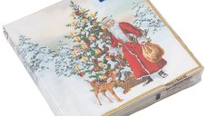 Set servetele hartie Villeroy & Boch Winter Specials L-Napkin Santa with Tree 33x33cm