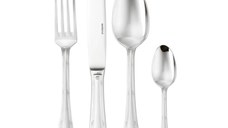 Set tacamuri Sambonet Ruban Croise Solid Handle  24 piese  inox placat cu argint