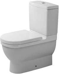 Set vas wc Duravit Starck 3 back-to-wall cu rezervor asezat si capac inchidere lenta  alb - 1
