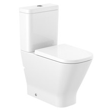 Set vas WC pe pardoseala Roca The Gap Rimless Back-to-wall cu rezervor alimentare laterala si capac inchidere lenta - 1