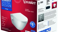 Set vas wc suspendat Duravit D-Neo Rimless si capac cu inchidere lenta