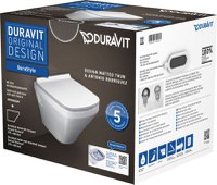 Set vas WC suspendat Duravit Durastyle Rimless Compact si capac inchidere lenta - 1