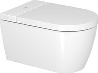 Set vas WC suspendat Duravit Starck f Plus compact 58cm si capac slim SensoWash cu functie de bideu - 1