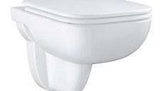 Set vas wc suspendat Grohe Start Edge Ceramic Rimless si capac cu inchidere lenta si QuickRelease  alb