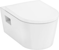 Set vas wc suspendat Hansgrohe EluPura Original S AquaChannel Flush  SmartClean si capac slim cu inchidere lenta  alb - 1
