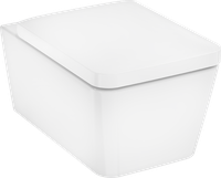 Set vas wc suspendat Hansgrohe EluPura Q AquaChannel Flush si capac cu inchidere lenta  alb - 1