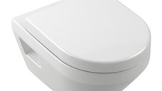 Set vas wc suspendat Villeroy & Boch Architectura Oval Compact TwistFlush [e3] si capac cu inchidere lenta si QuickRelease  alb alpin